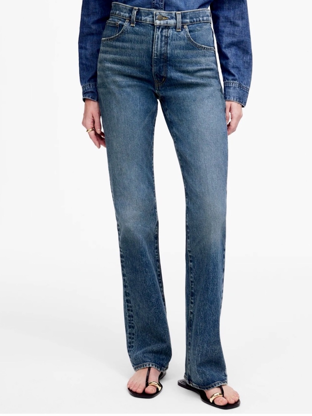 Madewell Relaxed Bootcut Jeans in Concho Wash size 28